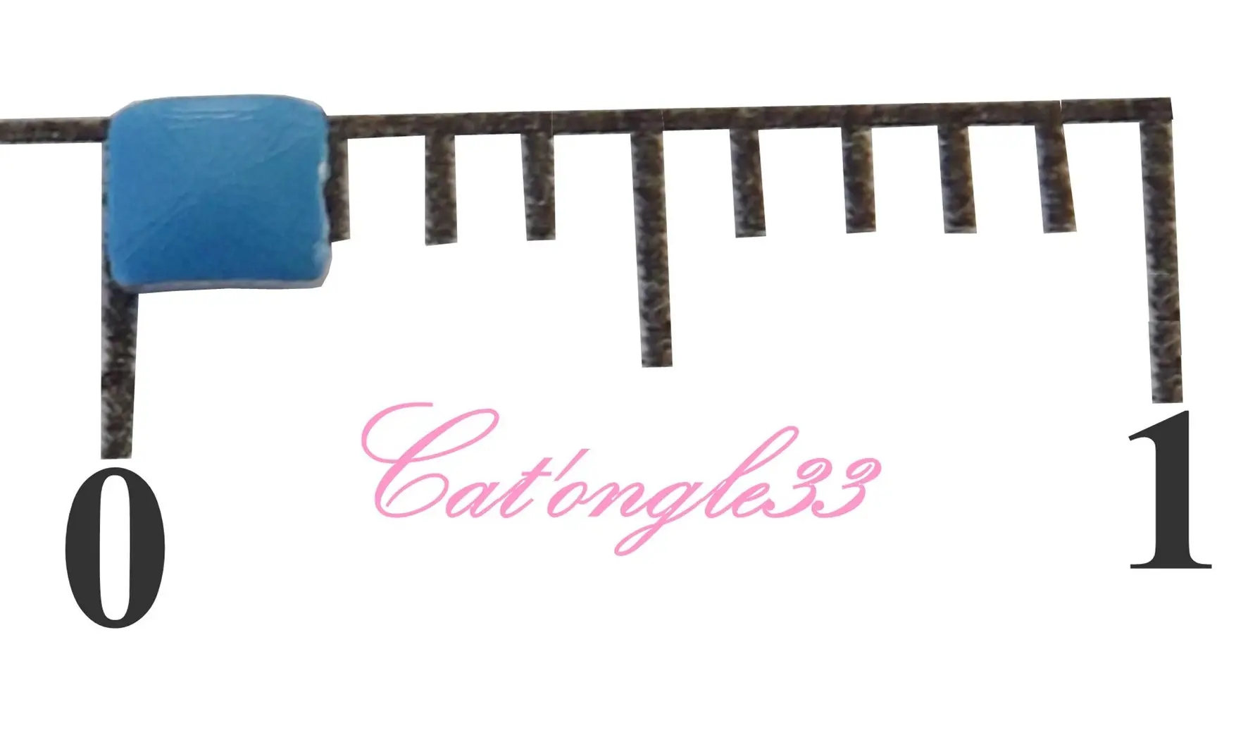Studs carré néon bleu