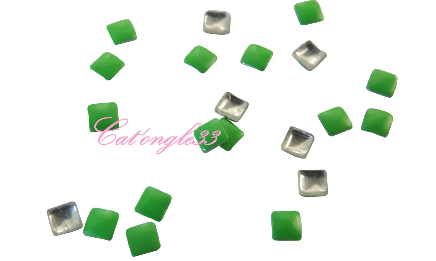 Studs carré néon vert