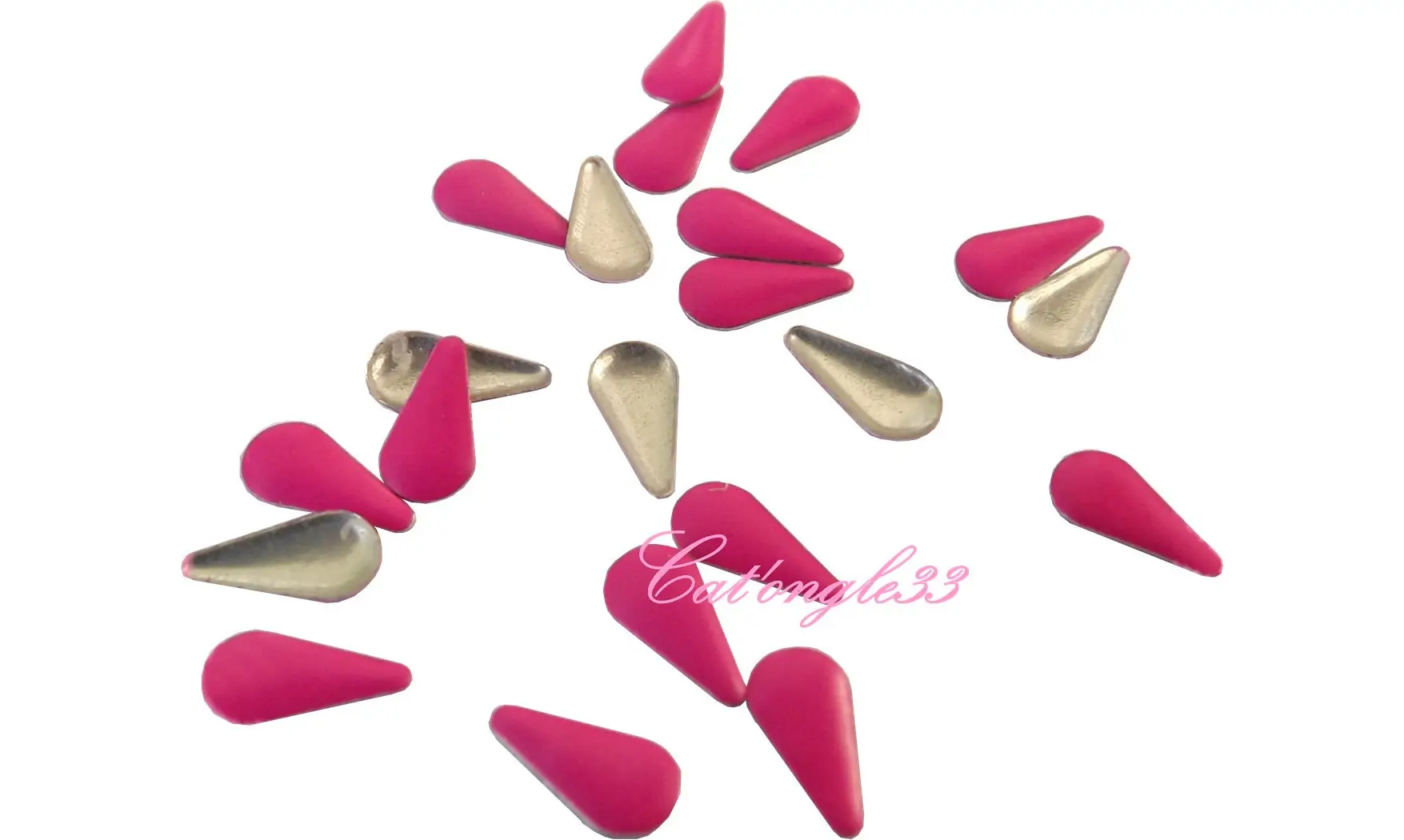Studs goutte néon rose