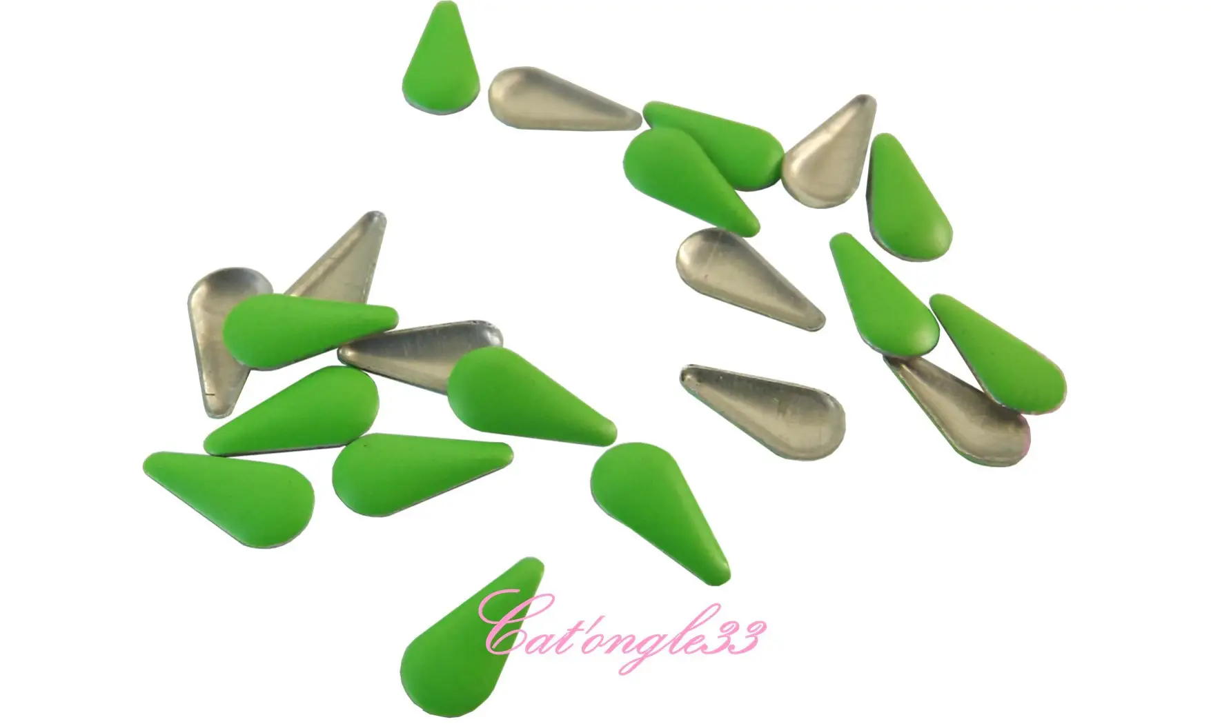 Studs goutte néon vert