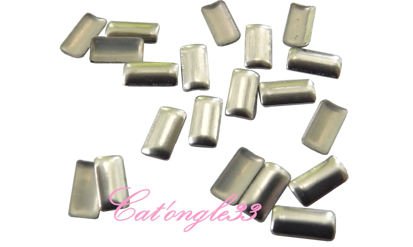 Studs rectangle argent