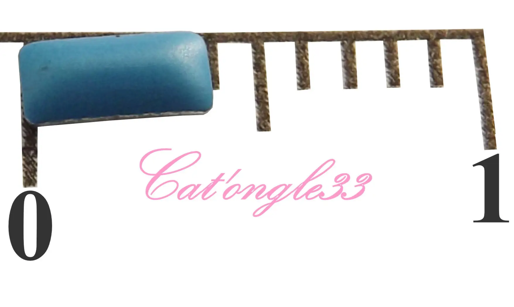 Studs rectangle néon bleu