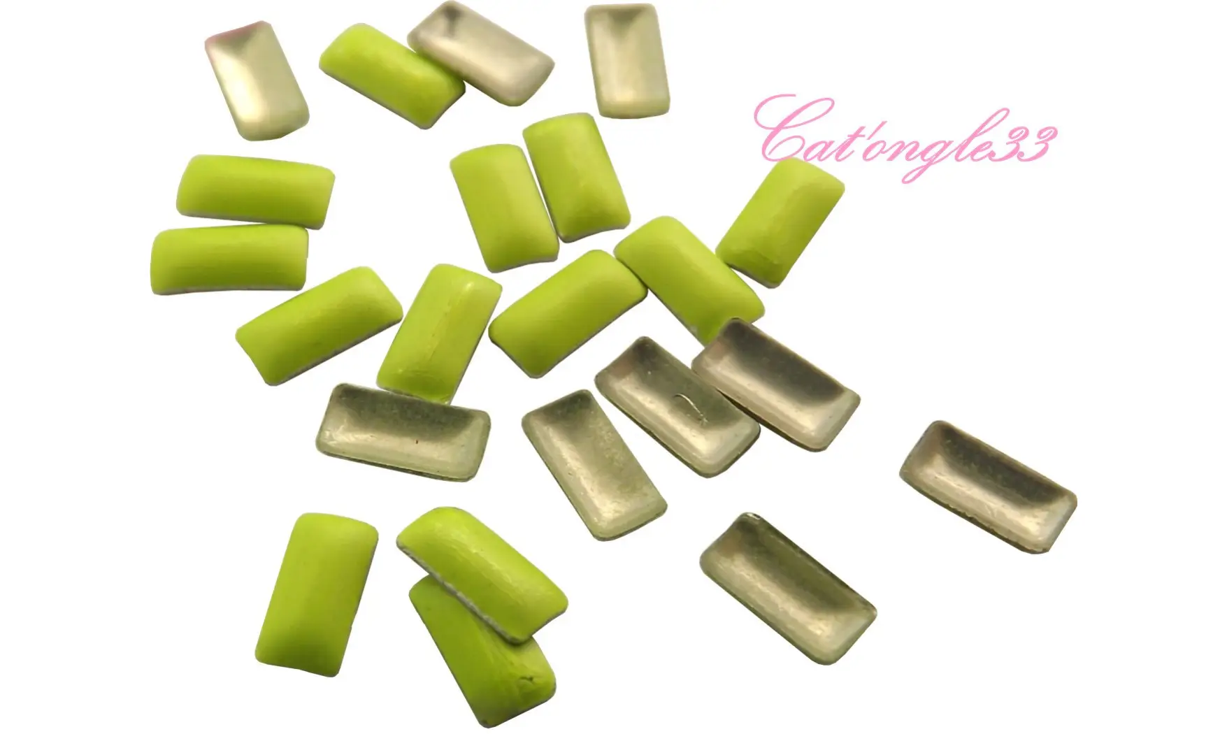 Studs rectangle néon jaune