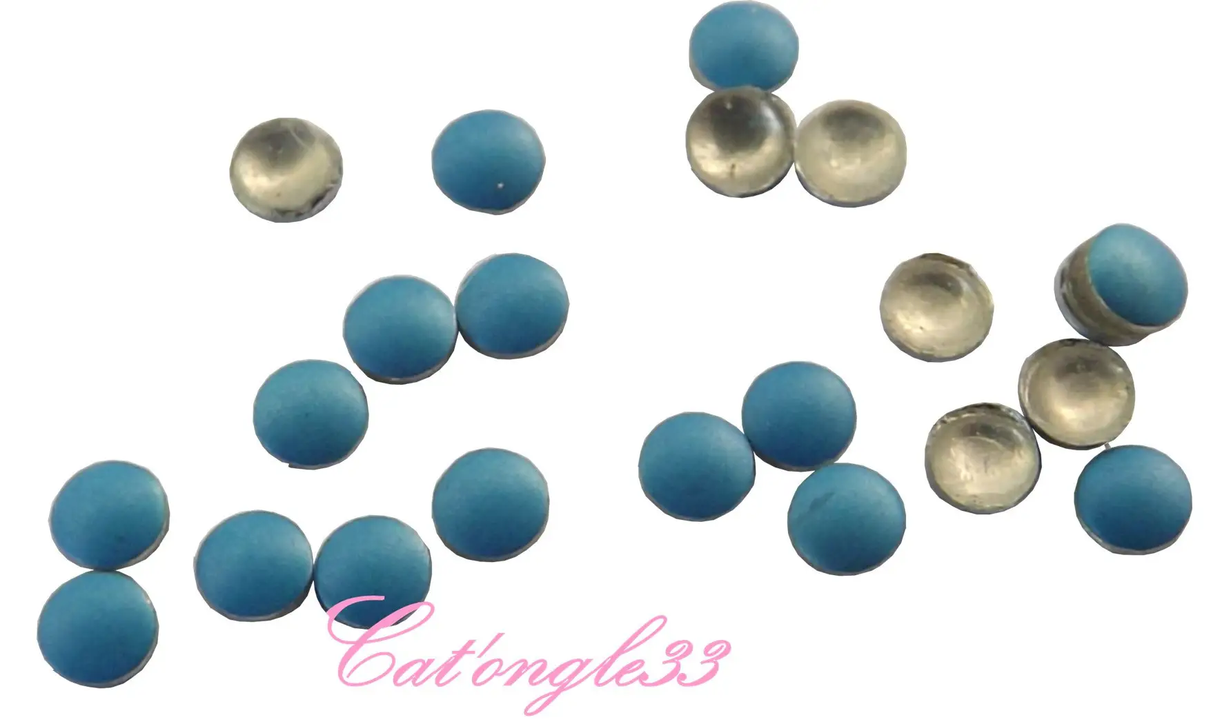 Studs rond 1.5mm néon bleu