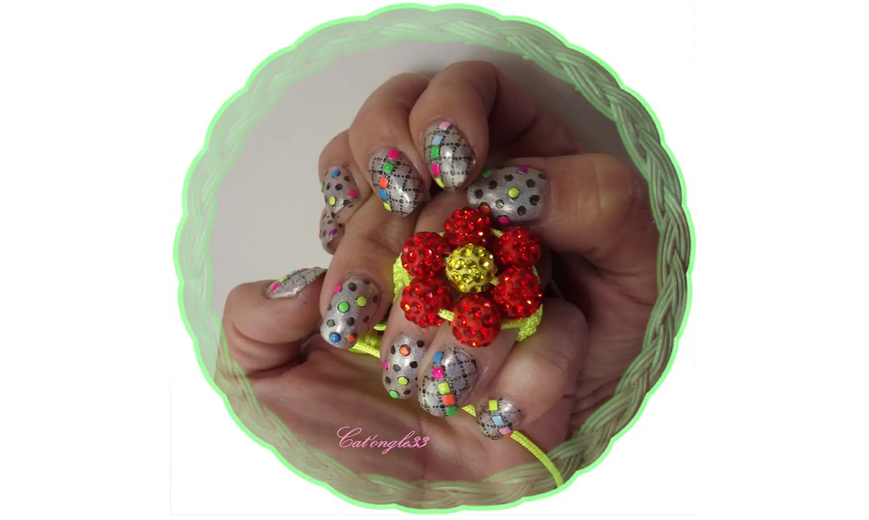 Studs rond 1.5mm néon rose