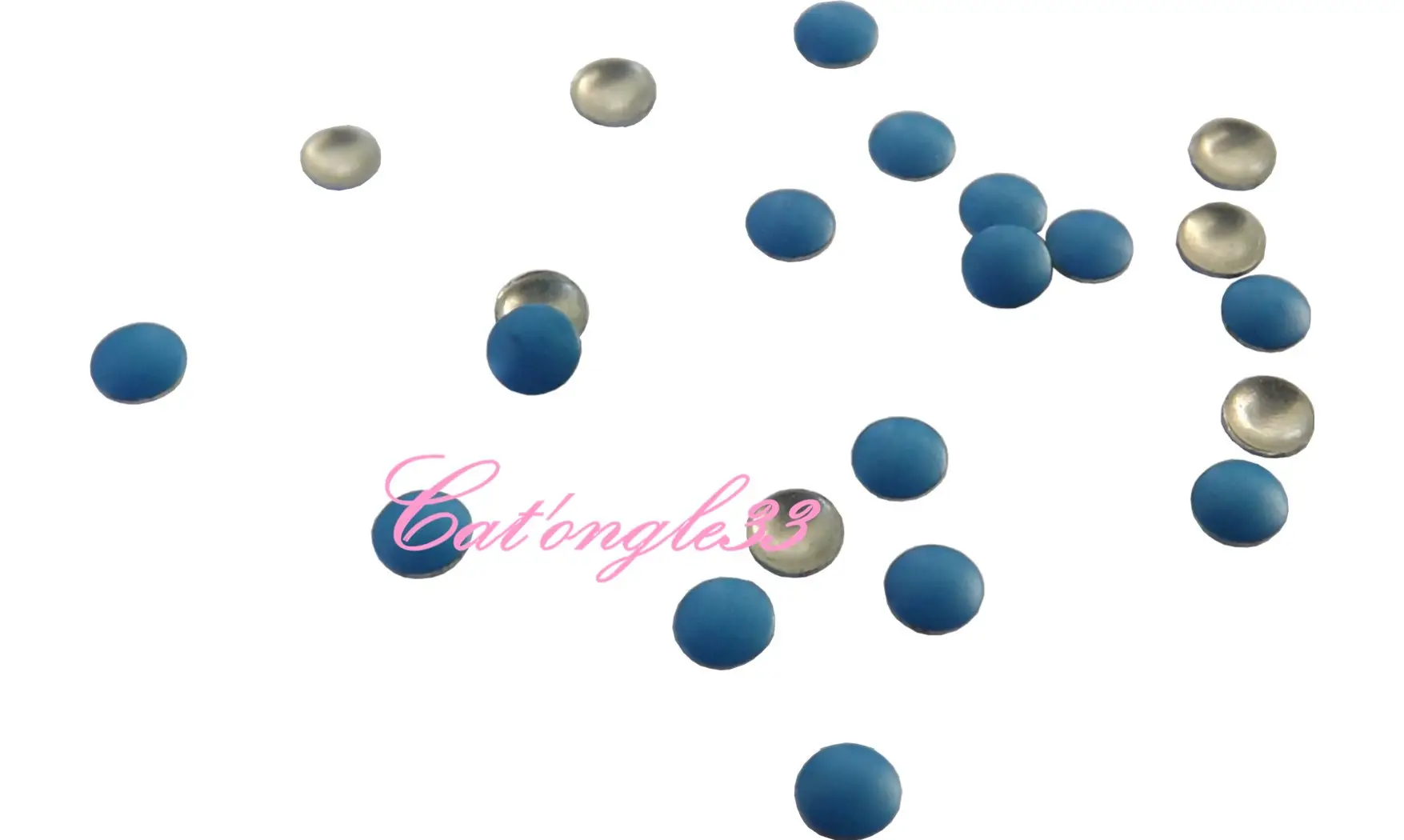 Studs rond 2mm néon bleu