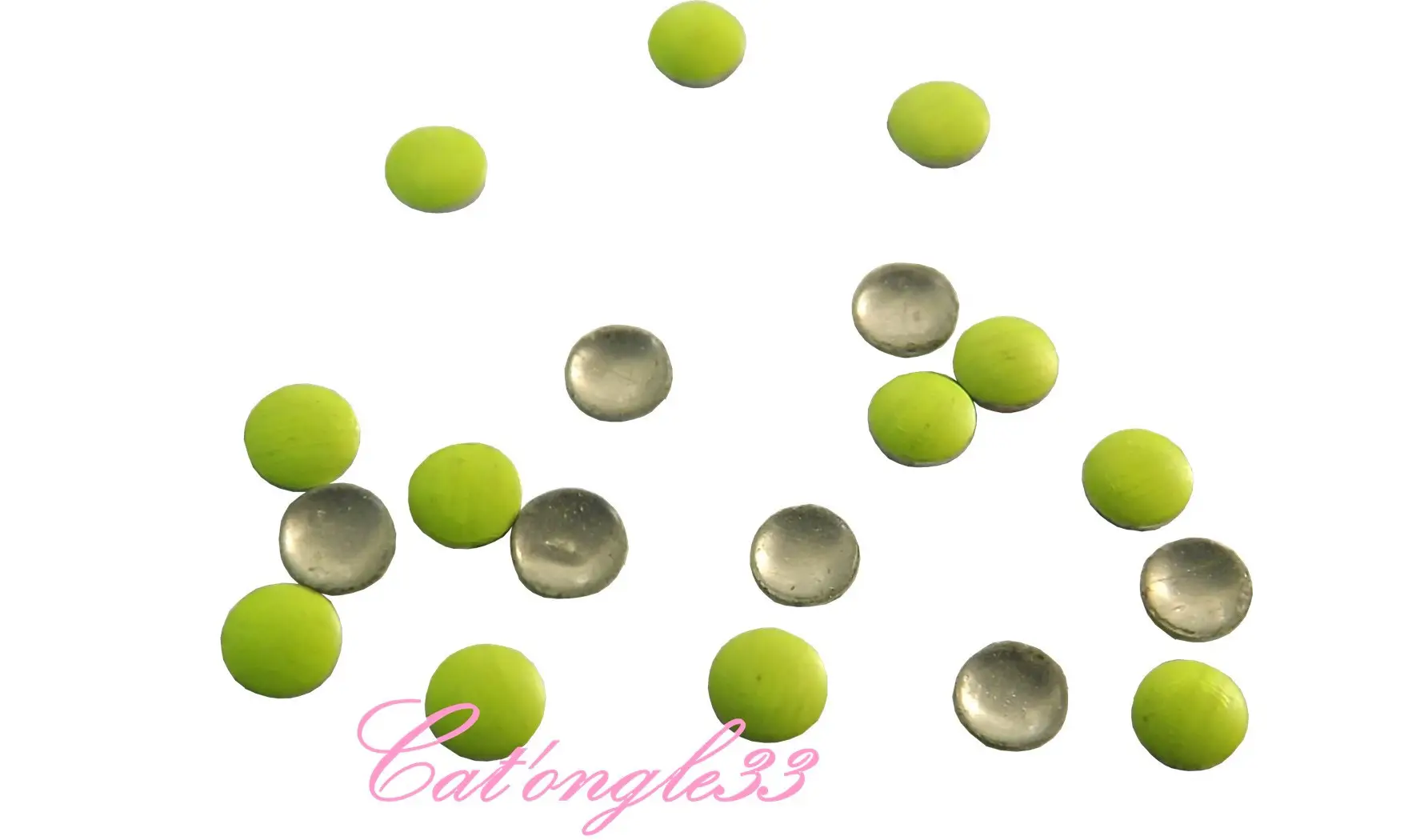 Studs rond 2mm néon jaune