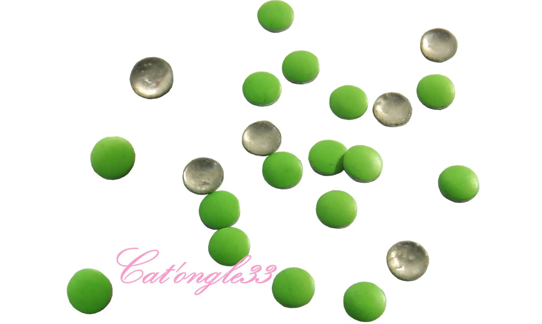 Studs rond 2mm néon vert