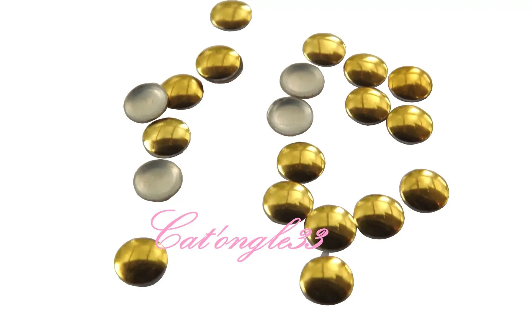 Studs rond 3mm or
