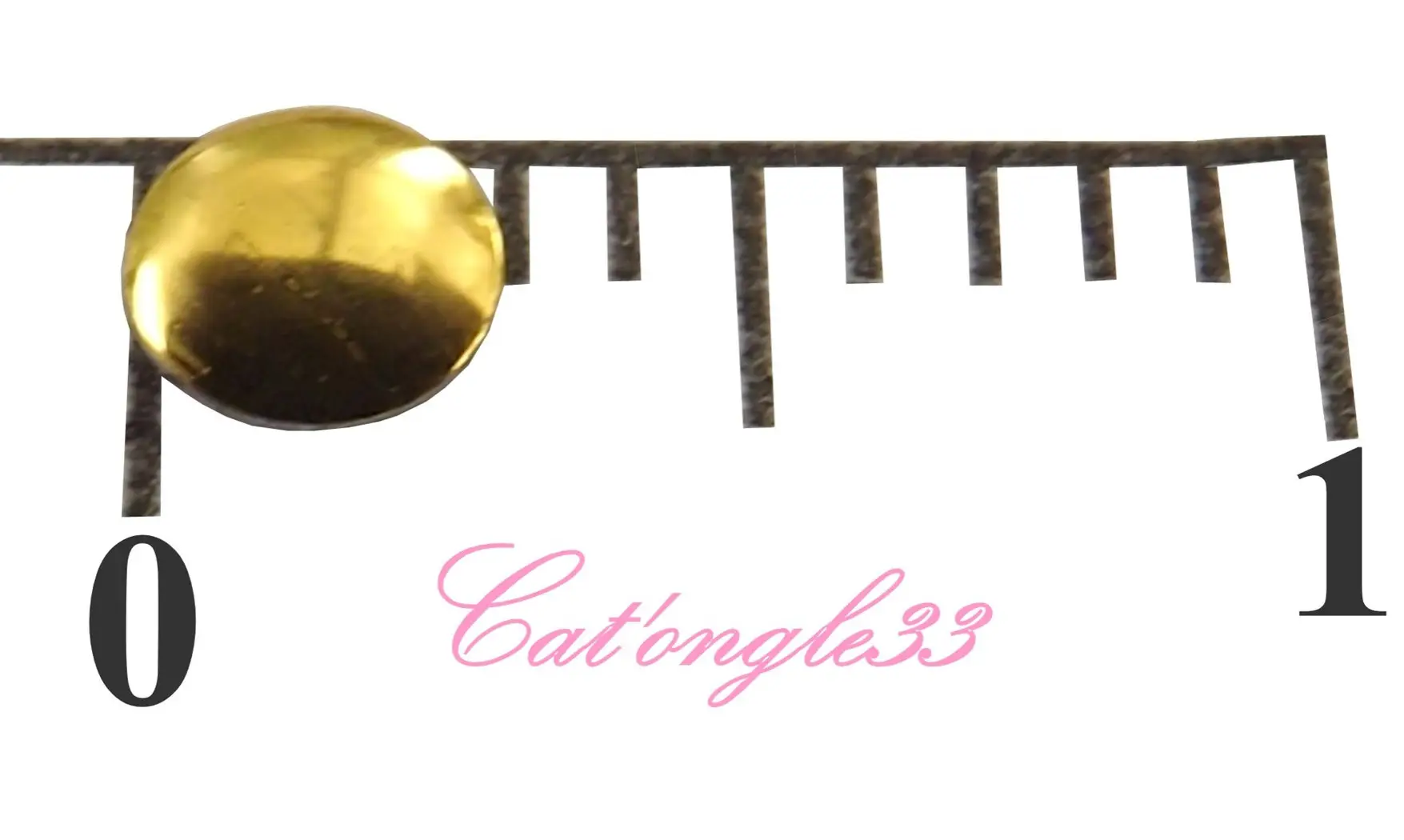 Studs rond 3mm or
