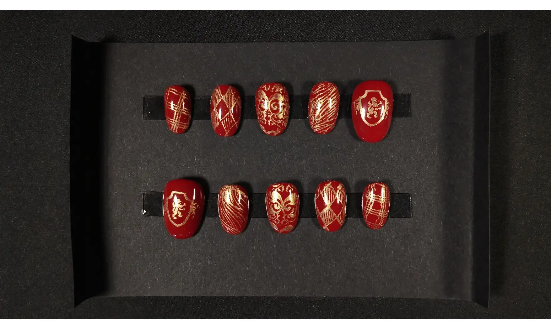 Press on nails Gryffondor HP - Taille M