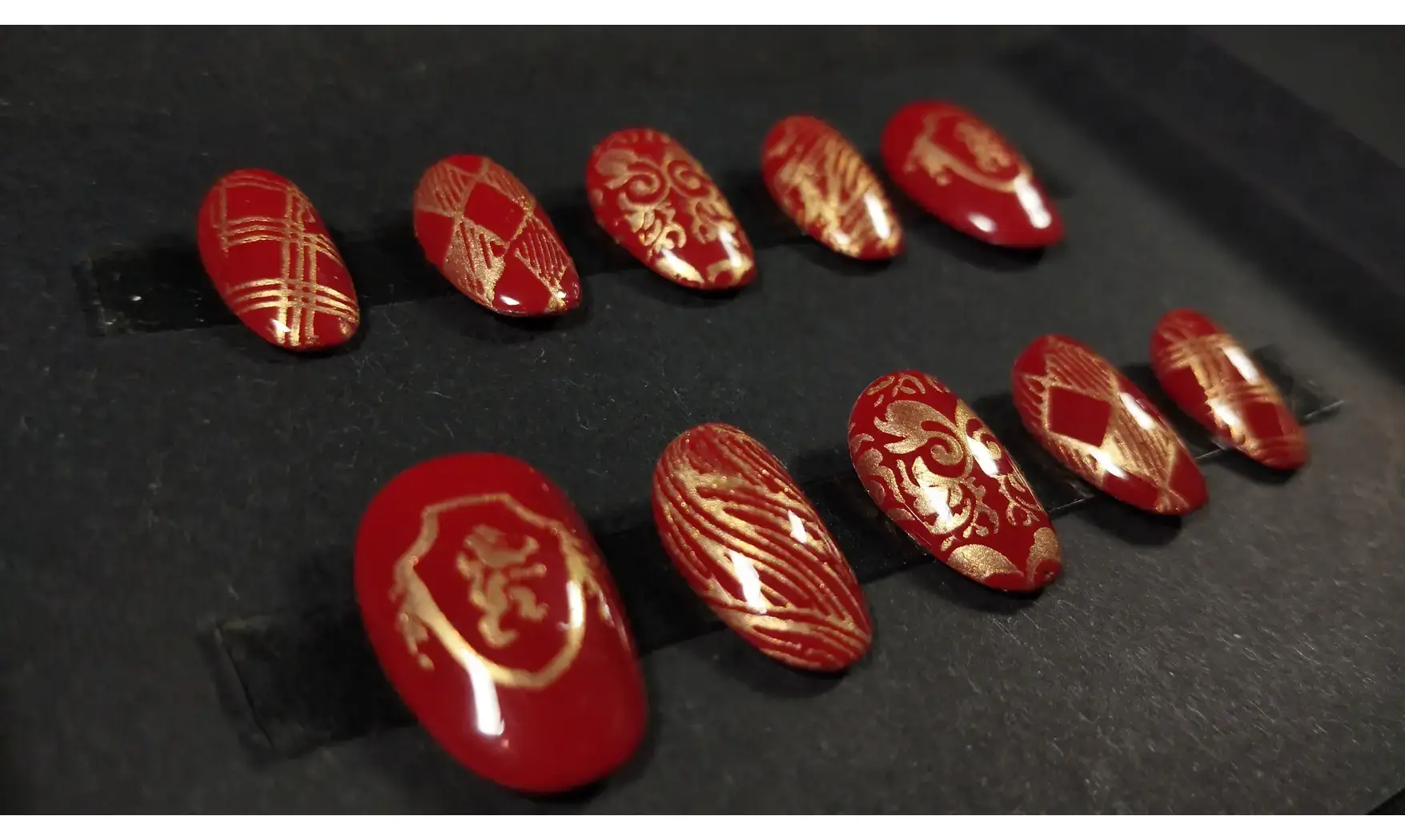 Press on nails Gryffondor HP - Taille M