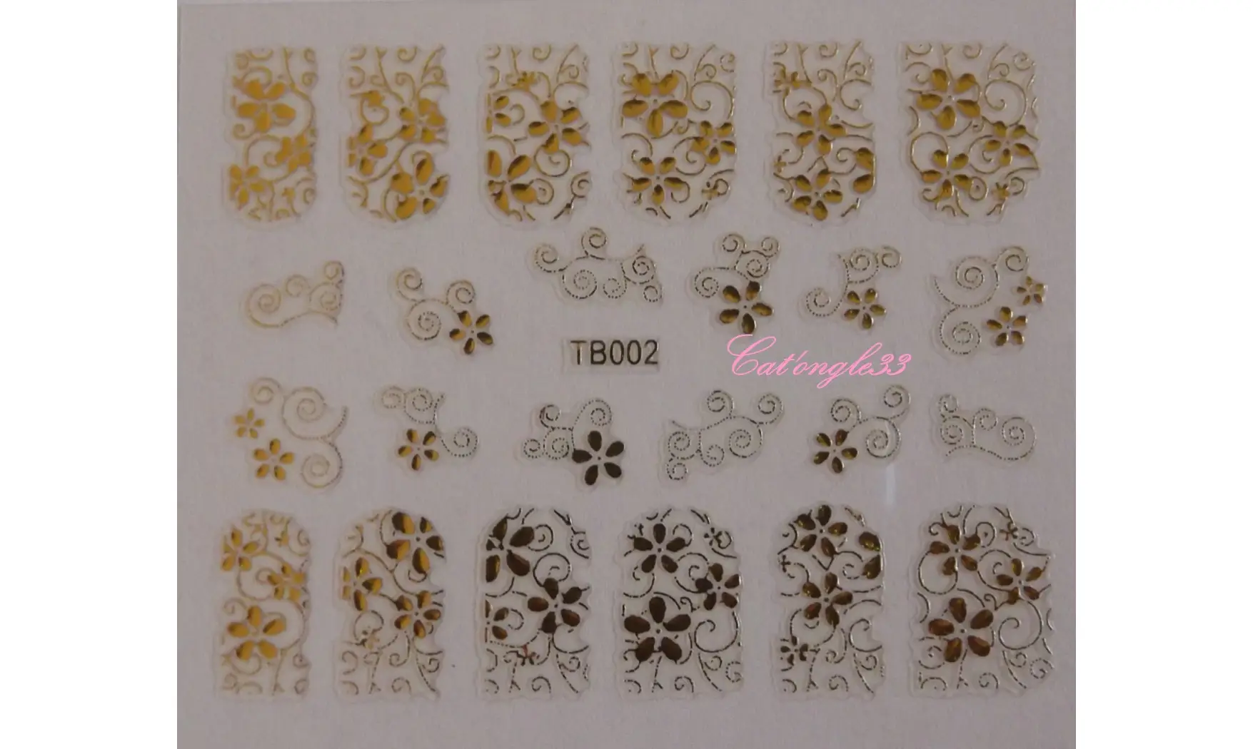 Stickers fleur vrille TB002
