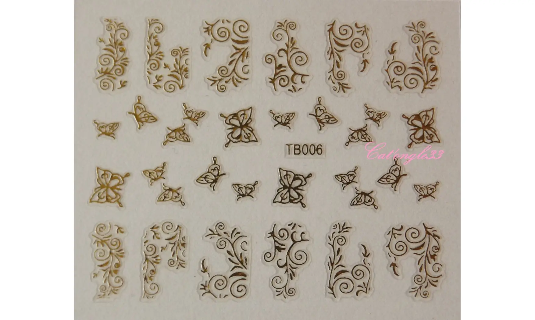 Stickers vrille papillon TB006