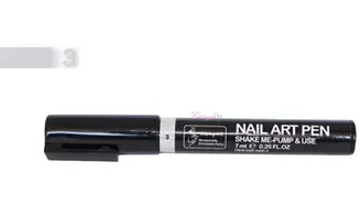 Feutre nail art argent très clair 3