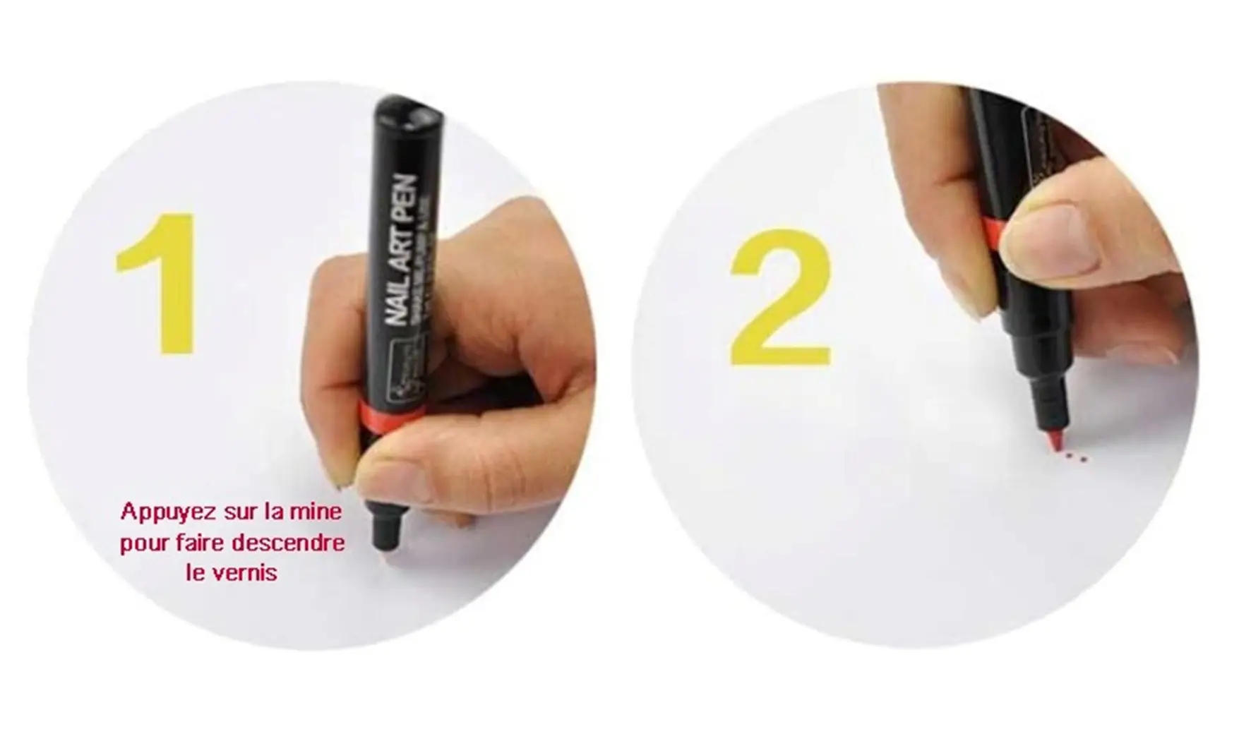Feutre nail art jaune fluo 15