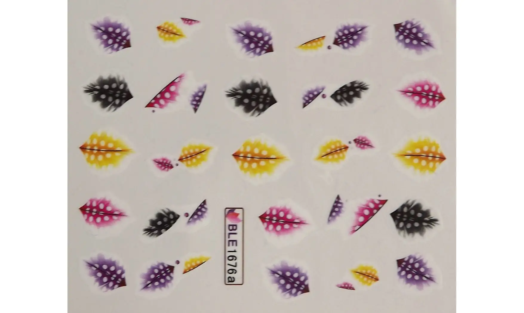Water decal plume multicouleur BLE1676a
