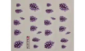 Water decal plume violette BLE1677a