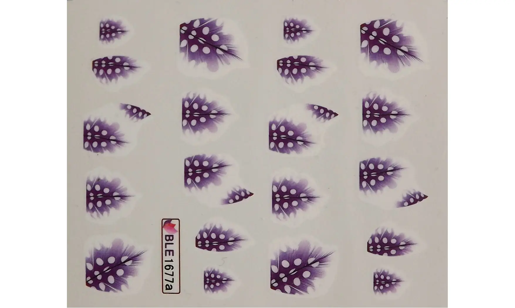 Water decal plume violette BLE1677a