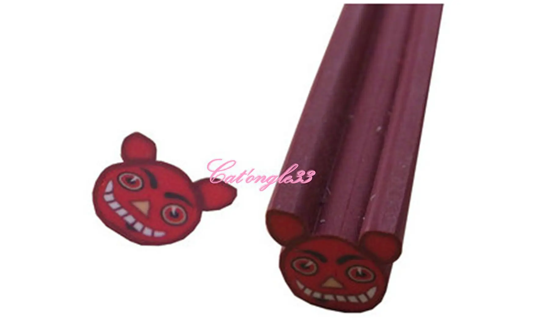 Baton fimo diable rouge