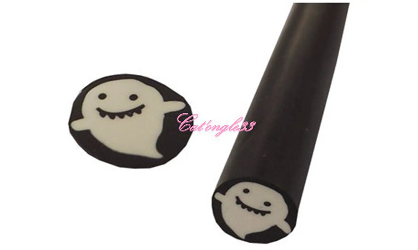 Baton fimo fantôme fond noir