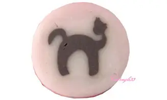 Baton fimo chat dos rond