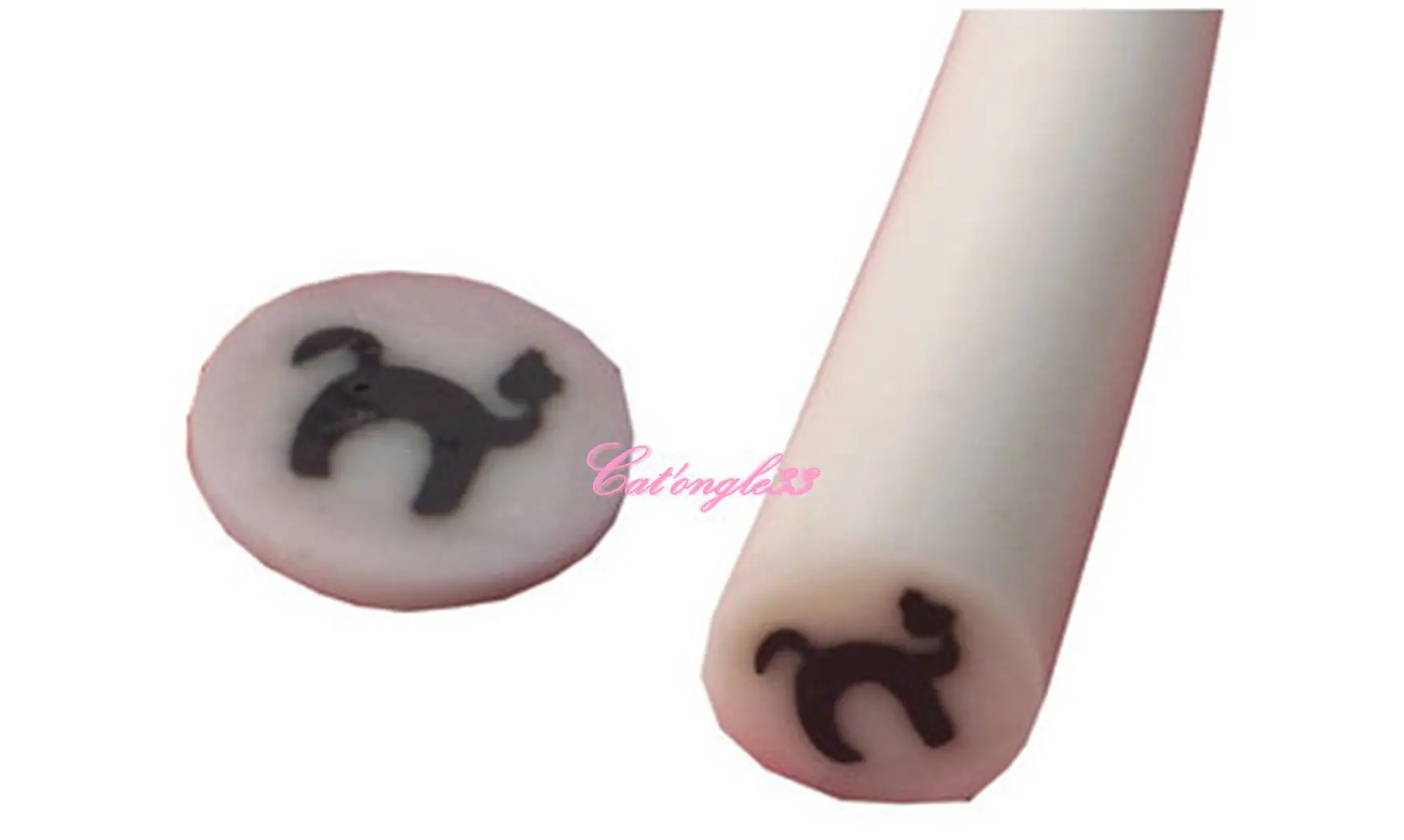 Baton fimo chat dos rond