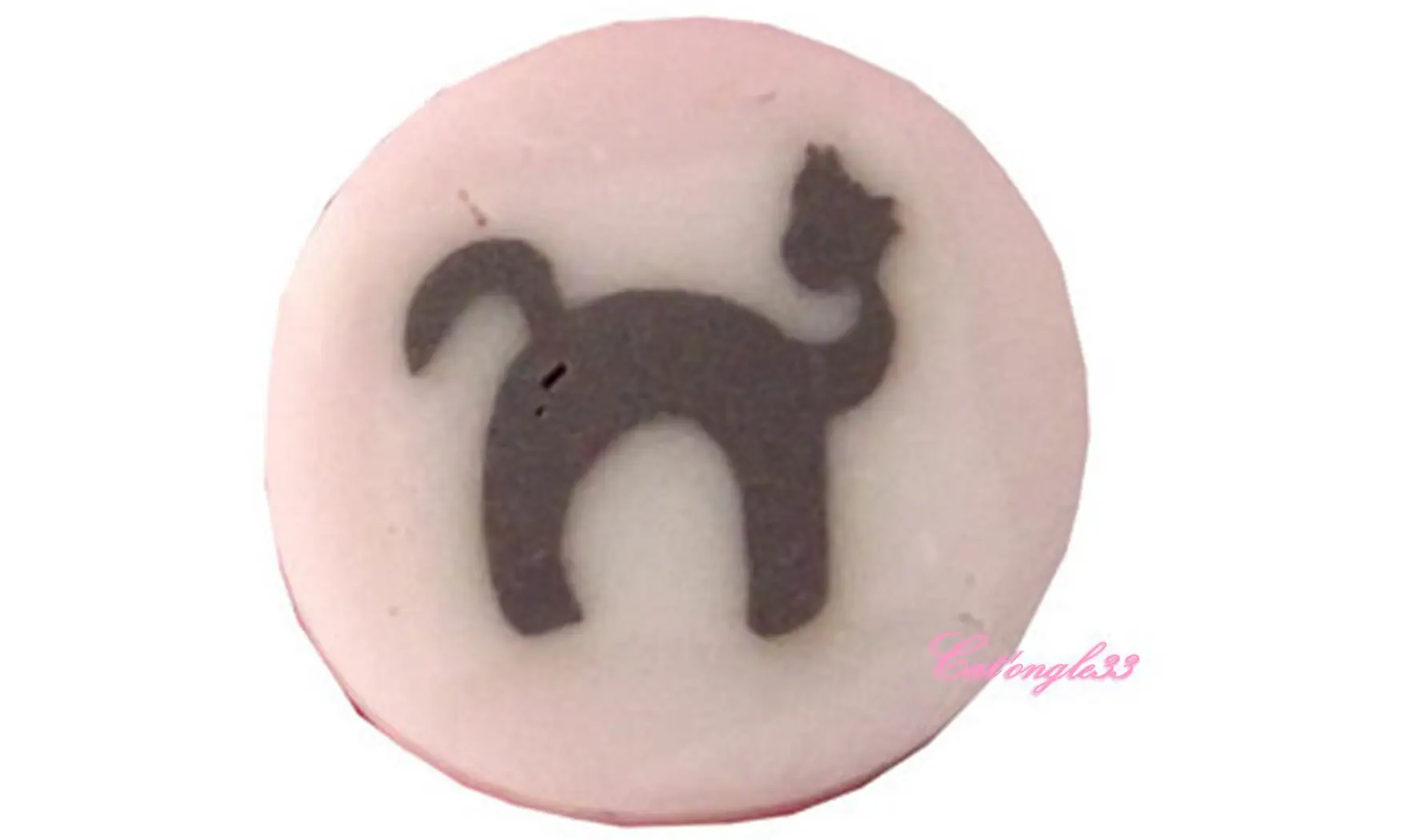 Baton fimo chat dos rond