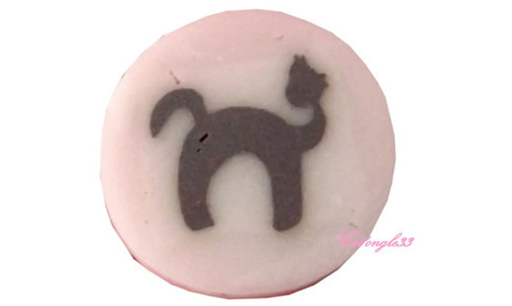 Sachet de fimo ongle chat dos rond
