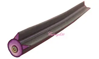 Baton fimo monstre cyclope violet