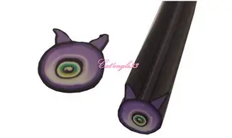 Baton fimo monstre cyclope violet