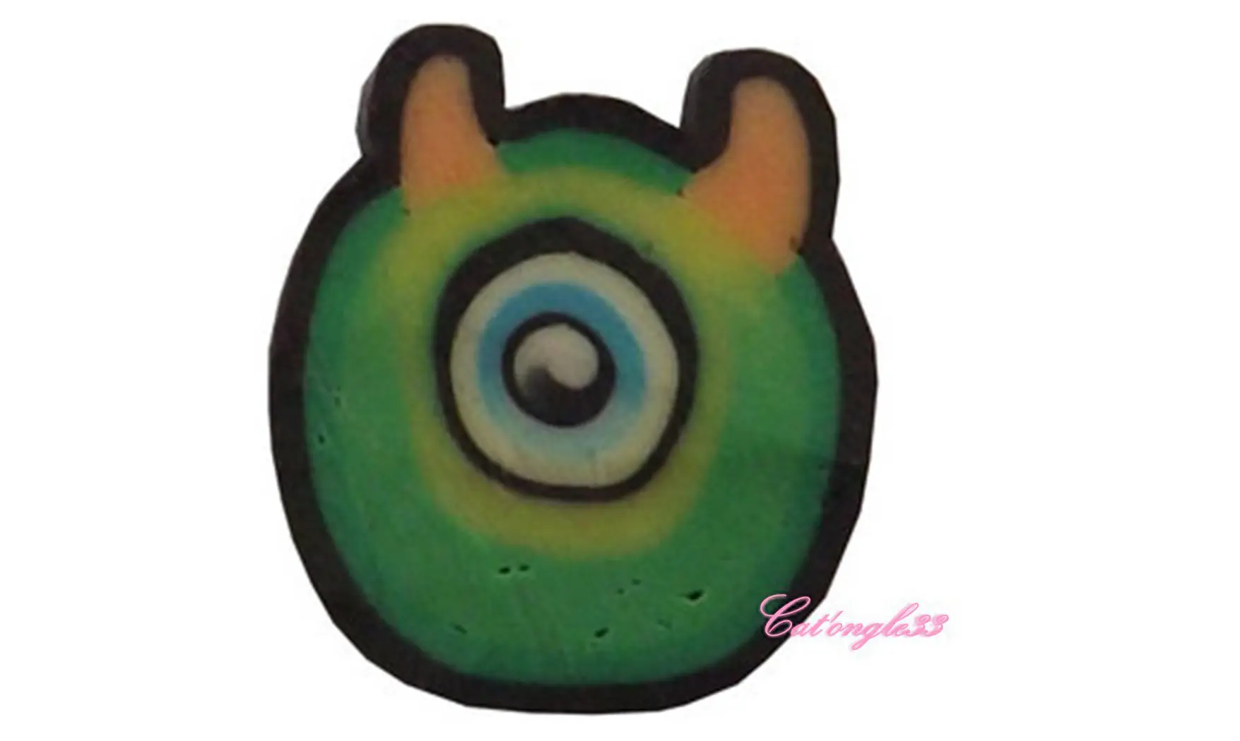 Baton fimo monstre cyclope vert