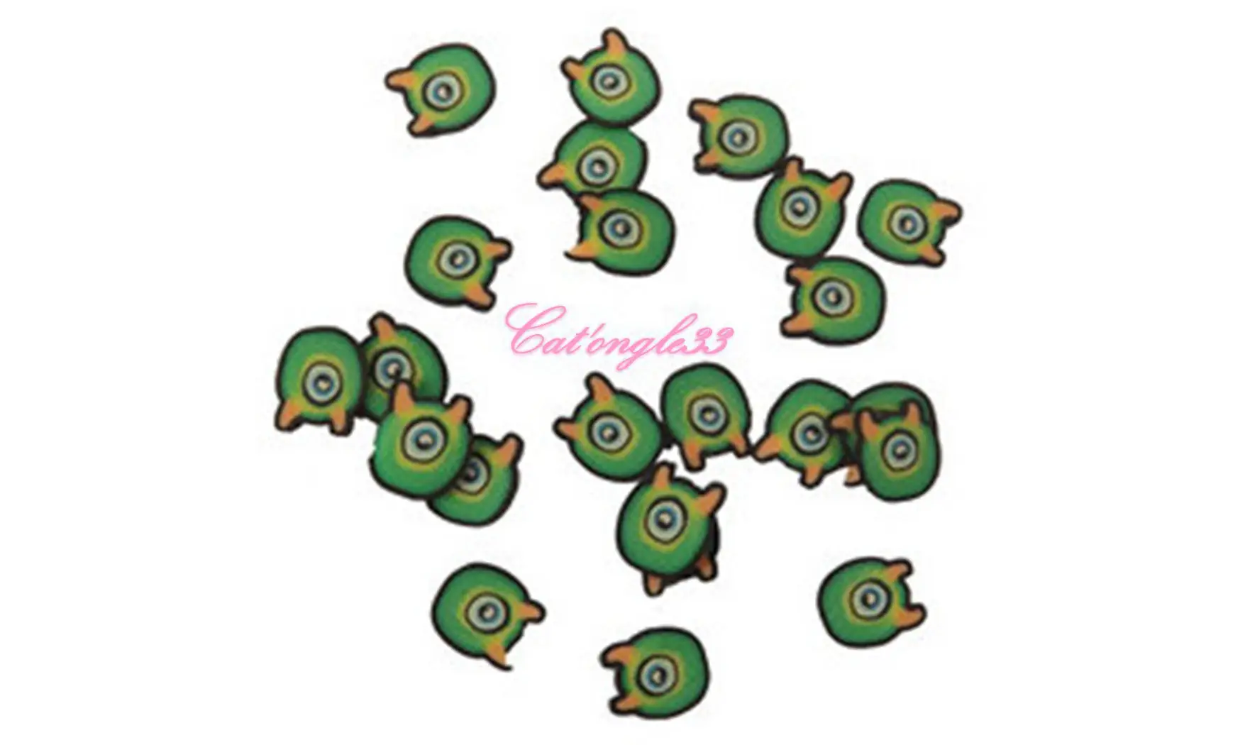 Sachet de fimo monstre cyclope vert