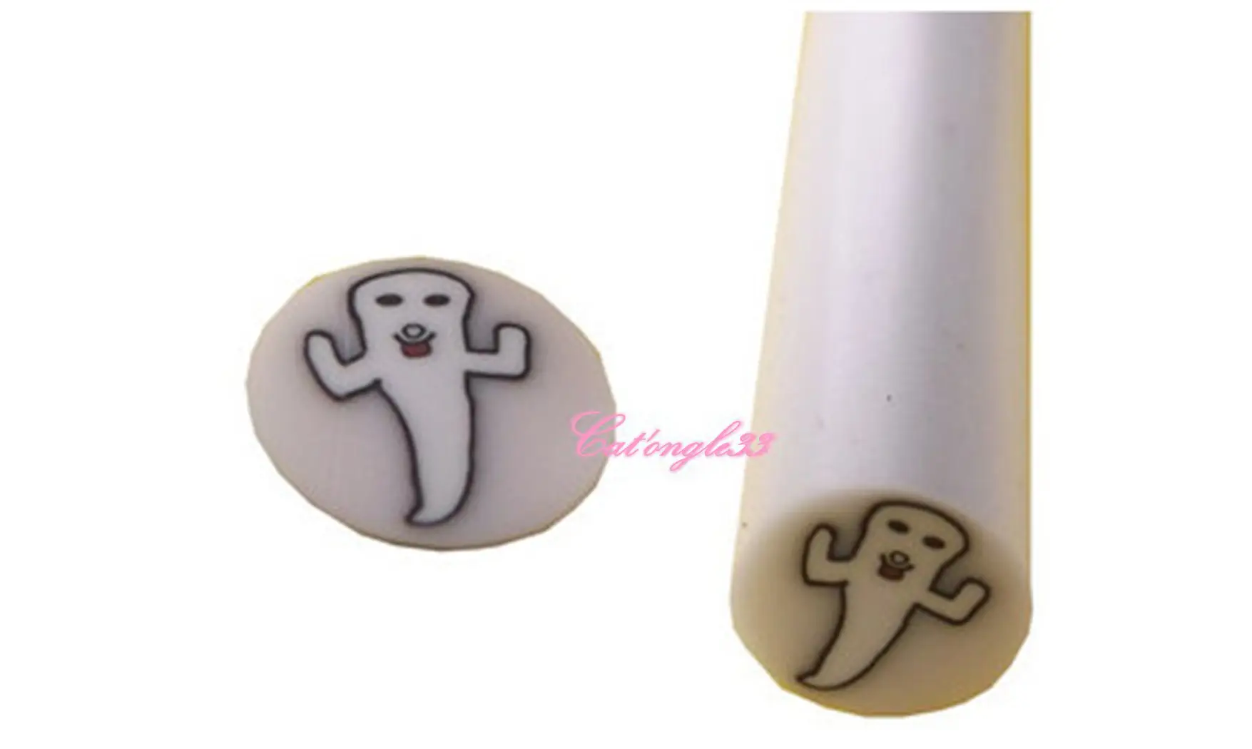 Baton fimo fantôme fond blanc