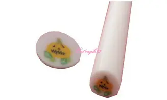 Baton fimo citrouille feuille