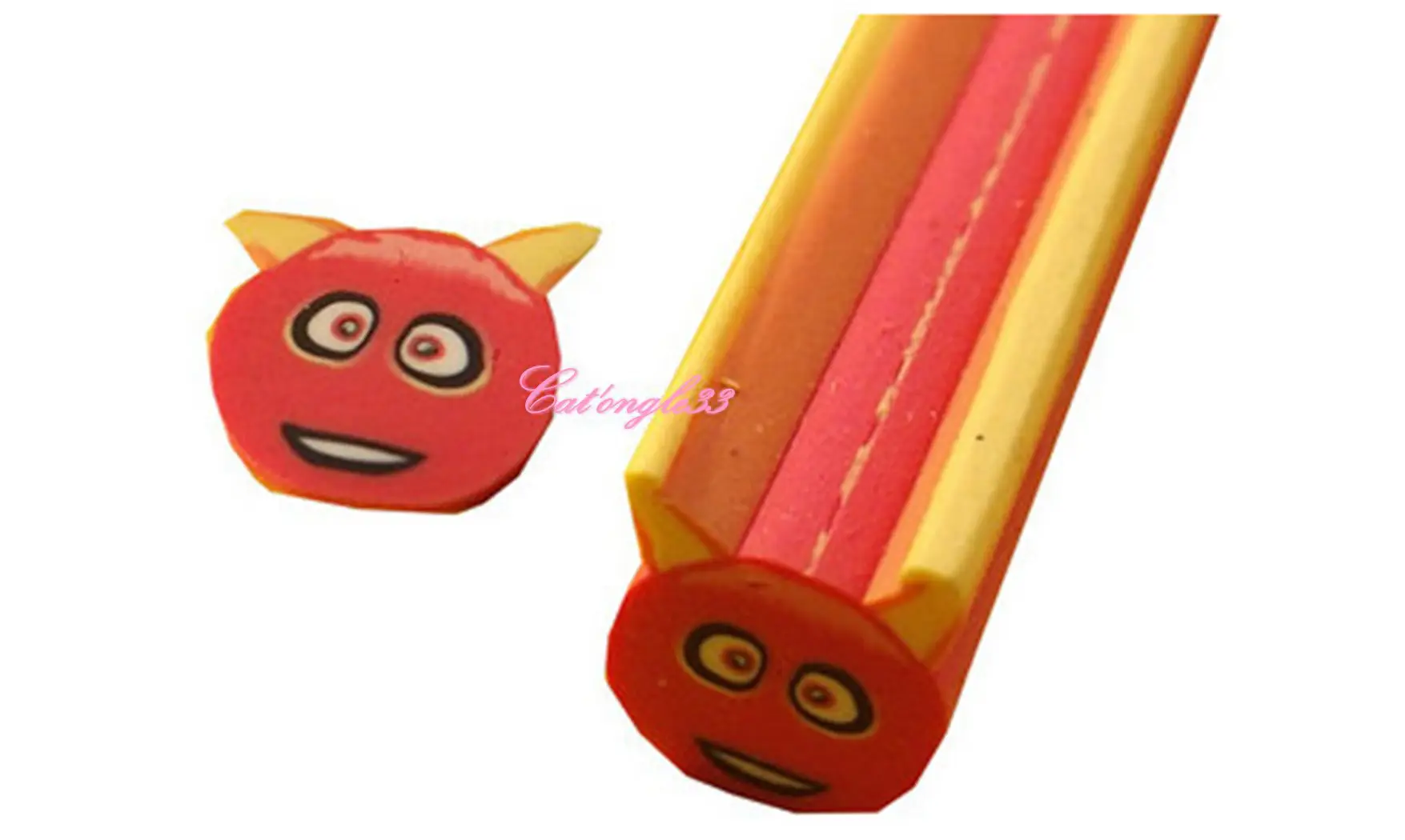 Baton fimo monstre rouge