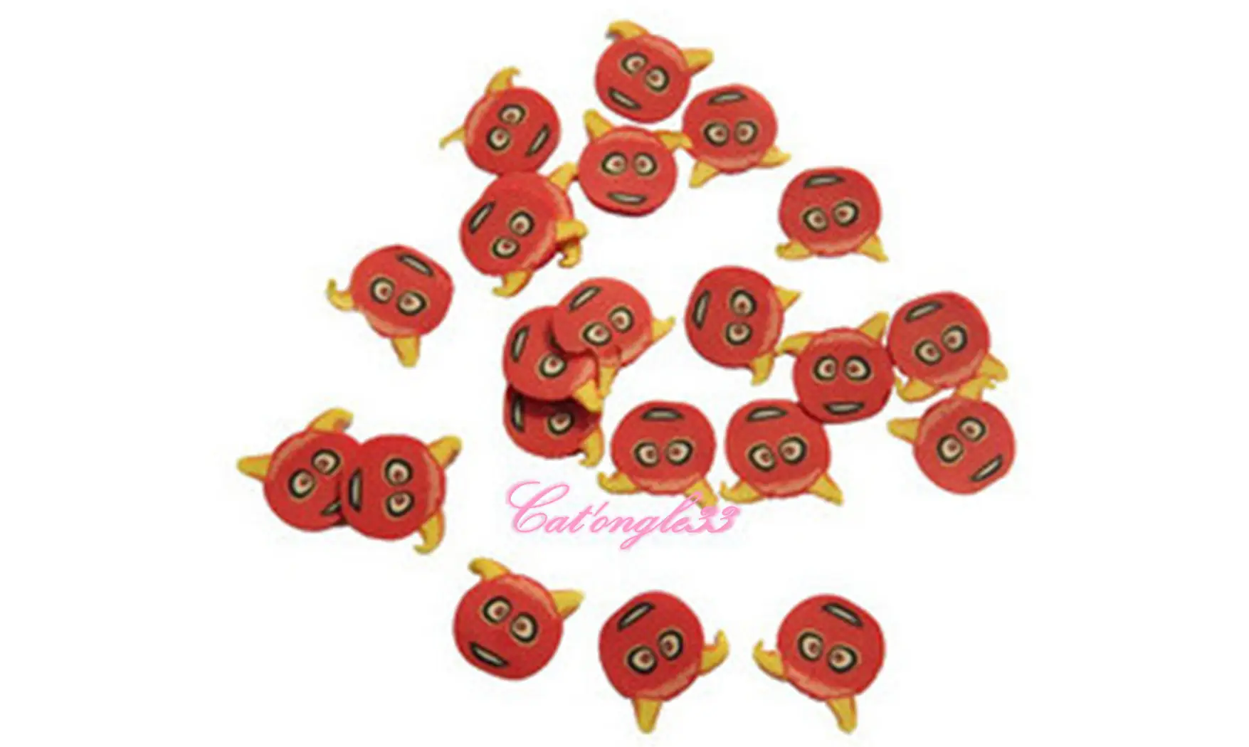 Sachet de fimo ongle monstre rouge
