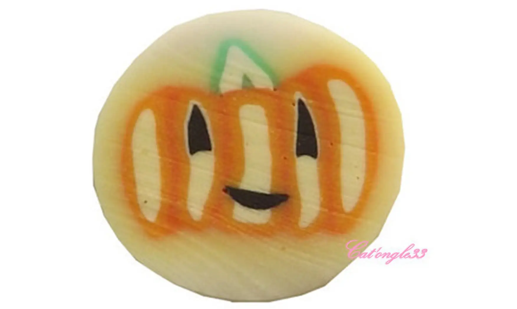 Baton fimo citrouille fond blanc