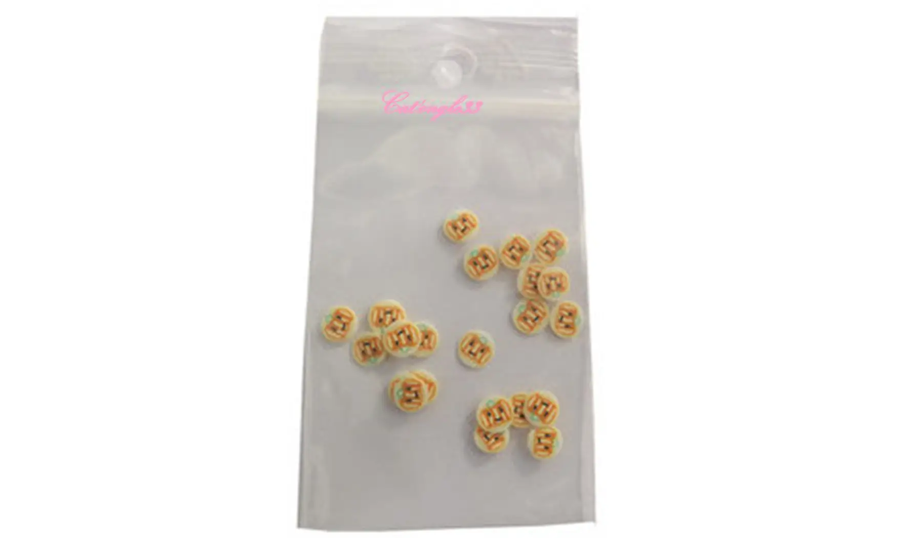 Sachet de fimo citrouille fond blanc