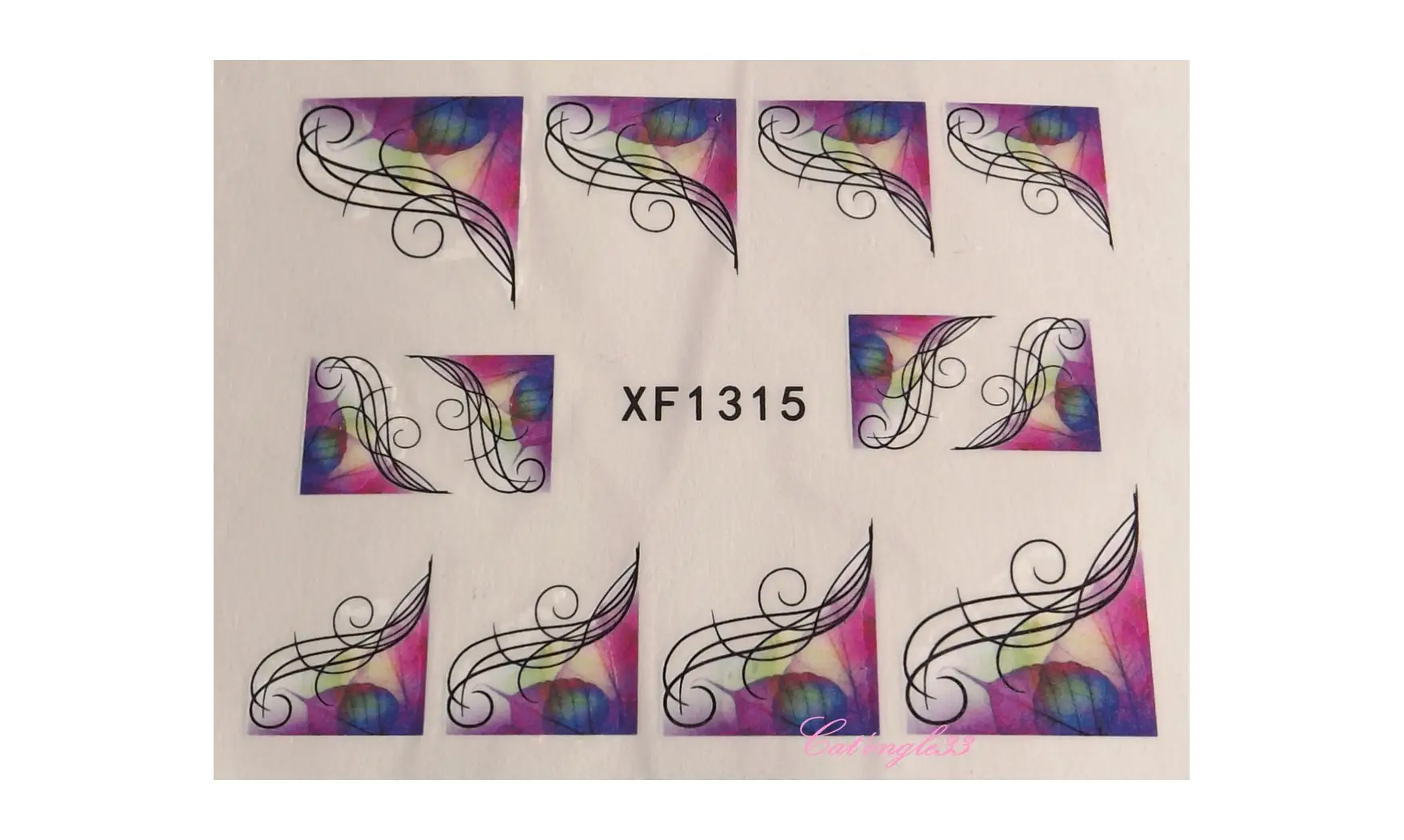 Water decal french biais violet XF1315