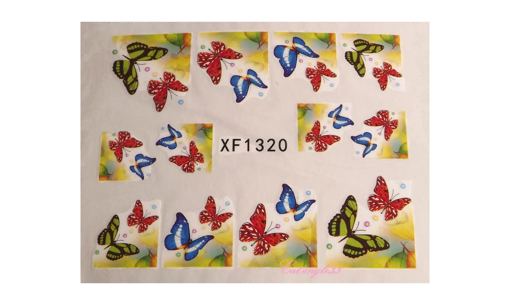 Water decal french biais papillon XF1320
