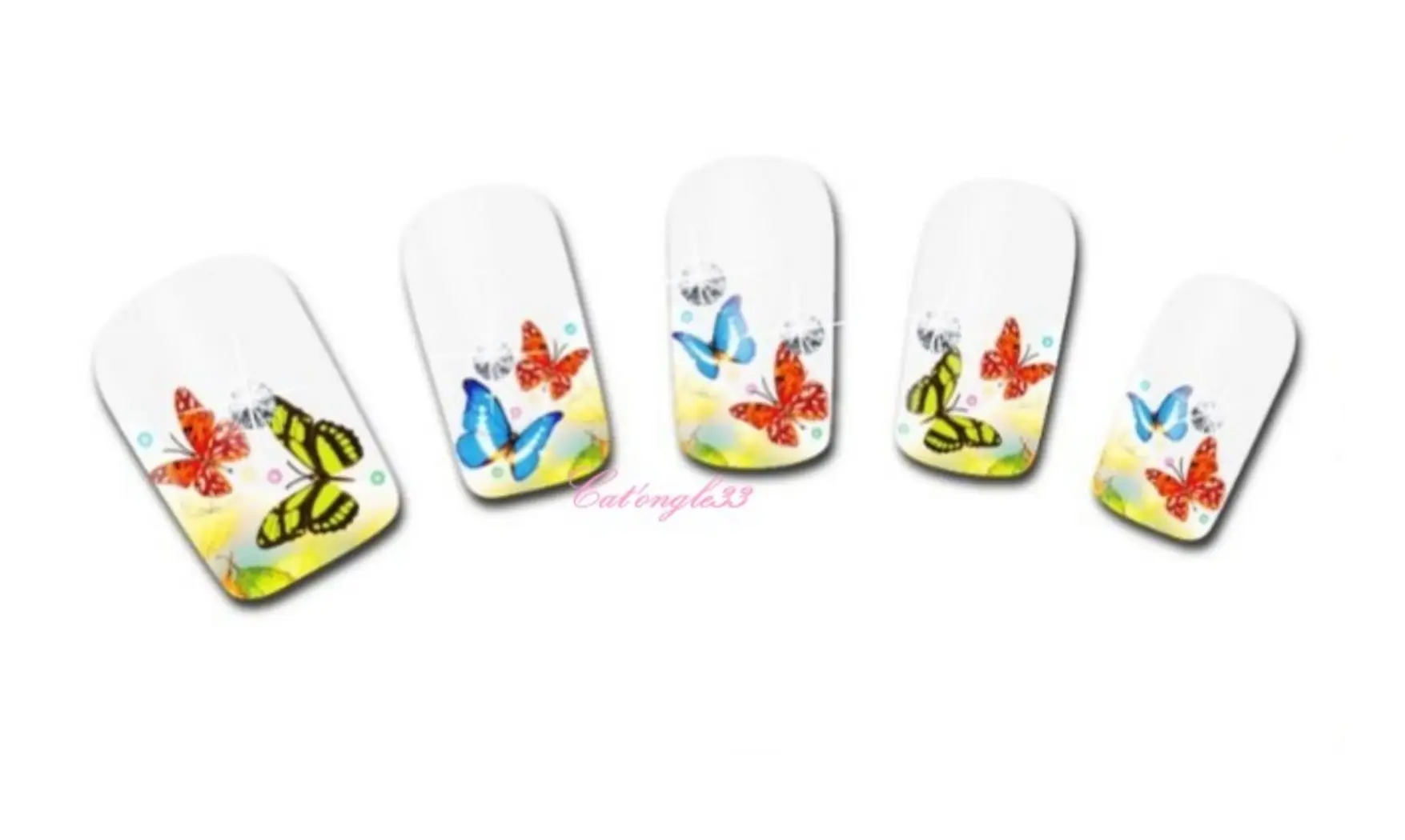 Water decal french biais papillon XF1320