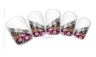 Water decal french noir rose XF1321