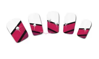 Water decal french rose noir FC-013