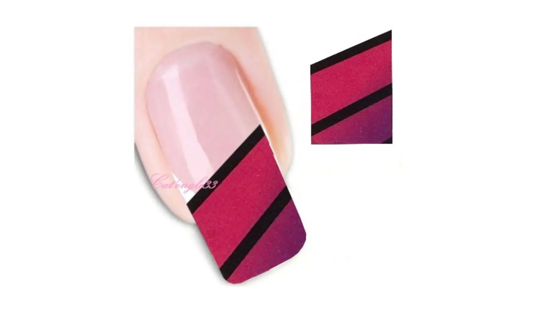 Water decal french rose noir FC-013