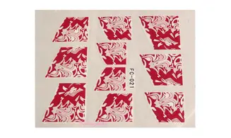 Water decal french rouge blanc FC-021