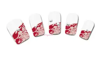 Water decal french rouge blanc FC-021