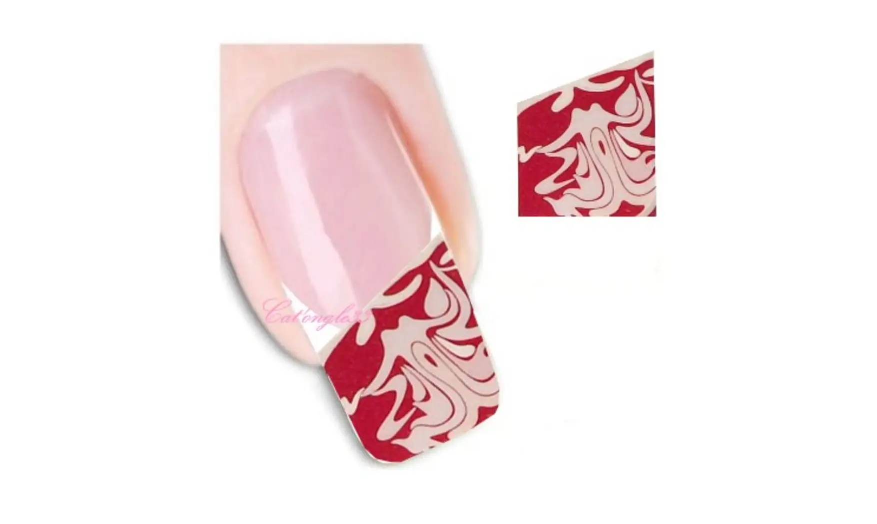 Water decal french rouge blanc FC-021