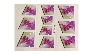 Water decal french fée rose FC-023