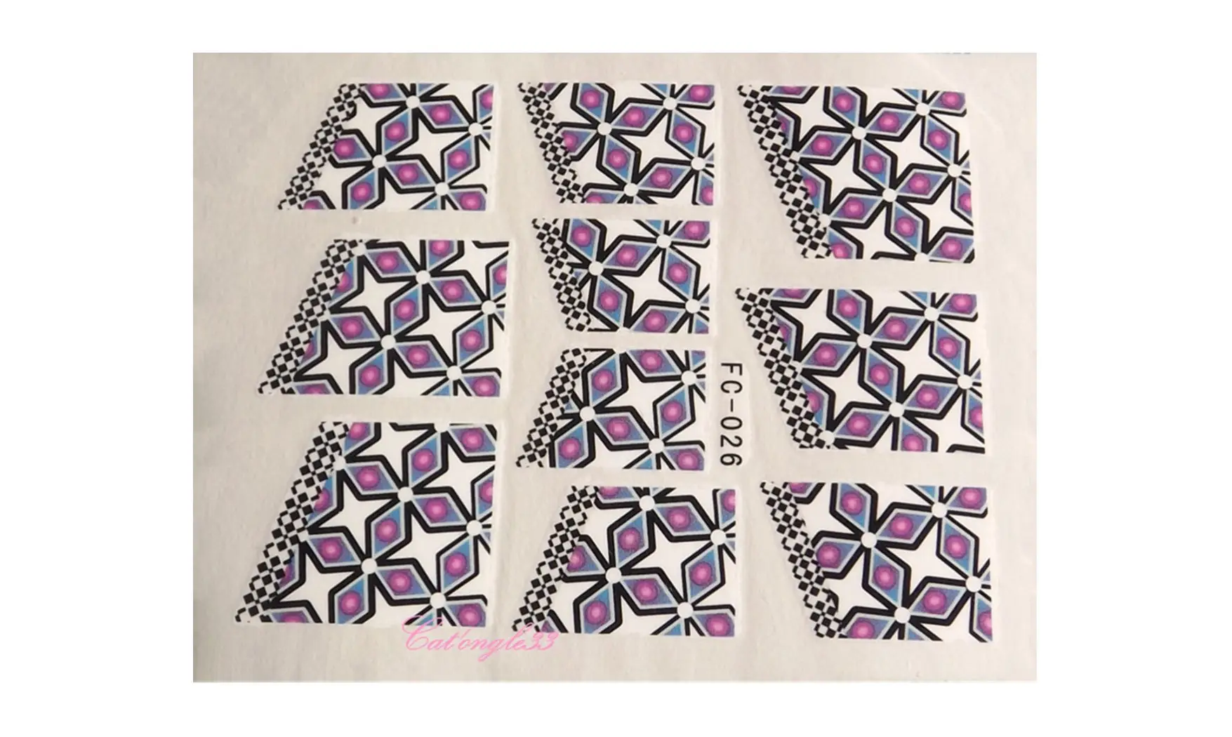 Water decal french bleu violet FC-026